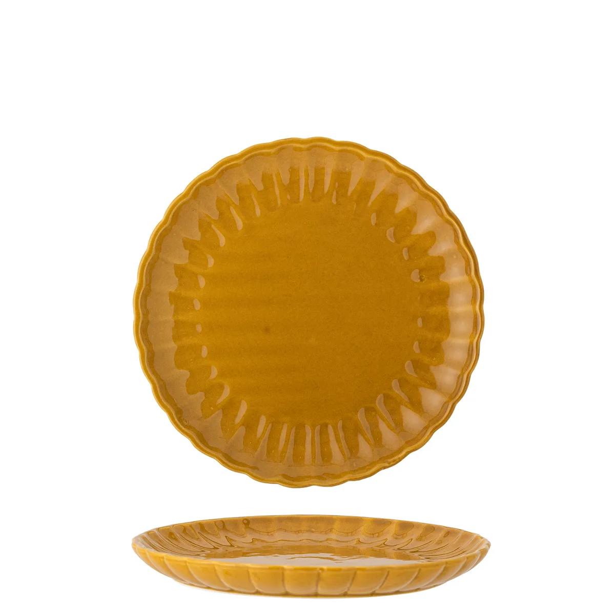 Latina Tallerken, Gul, Stentøj, D20xH2 cm van Bloomingville – productfoto