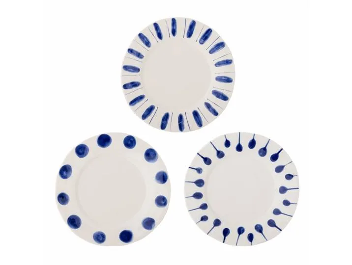 Linora borden blauw Ø28cm set van 3 stuks de Bloomingville – photo du produit