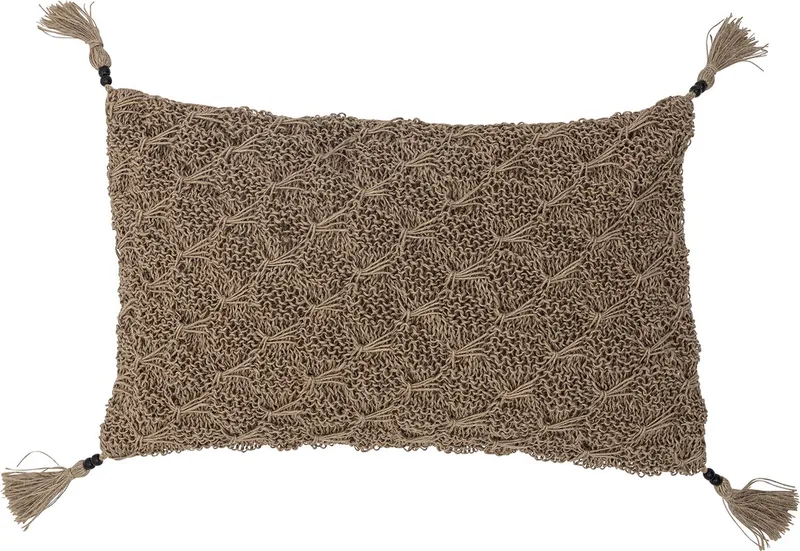 Lione Cushion, Brown, Cotton by Bloomingville in Bruin – product photo