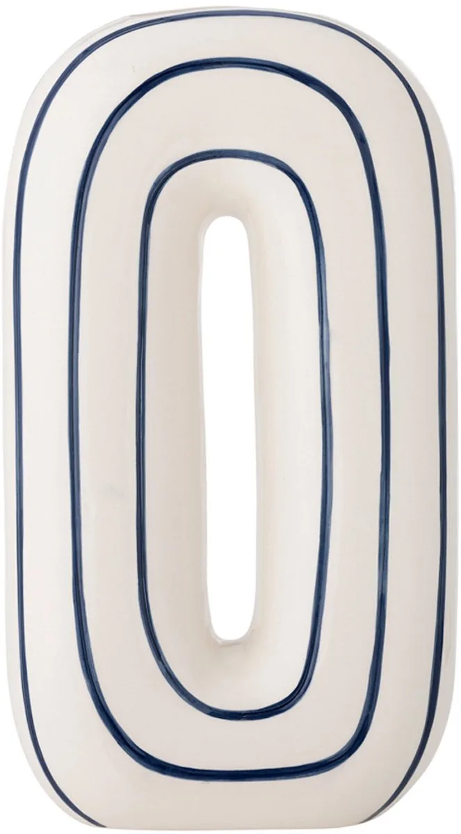 Mae - Vaas - Blauw - Keramiek by Bloomingville in [gid://shopify/Metaobject/303390916943,gid://shopify/Metaobject/307234865487] – product photo