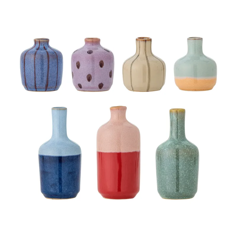 Maien Vase Mehrfarbiges Steingut, 7-teilig by Bloomingville – product photo