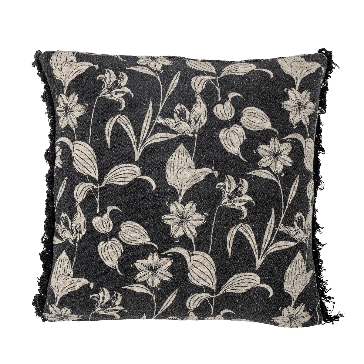 Mali Pude, Sort, Genanvendt Bomuld, L50xW50 cm van Bloomingville – productfoto