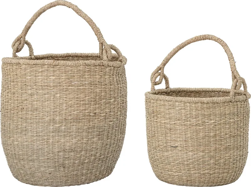 Mand met handvat zeegras- set van 2 stuks by Bloomingville in Naturel – product photo