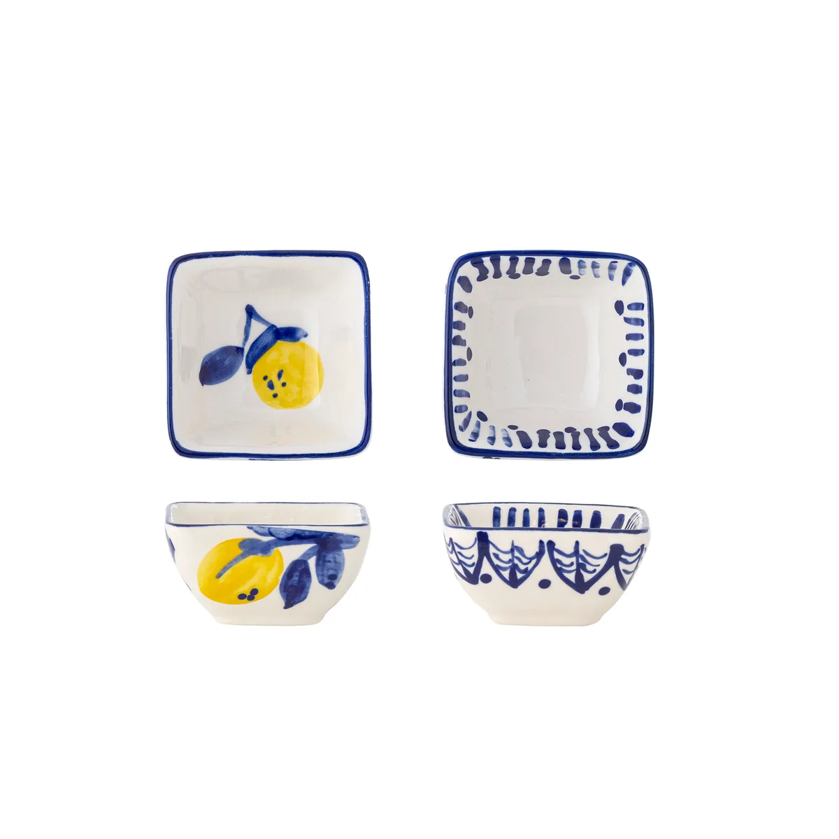 Maxima Skål, Blå, Stentøj, L8xH8xW4 cm, Set of 2 van Bloomingville – productfoto