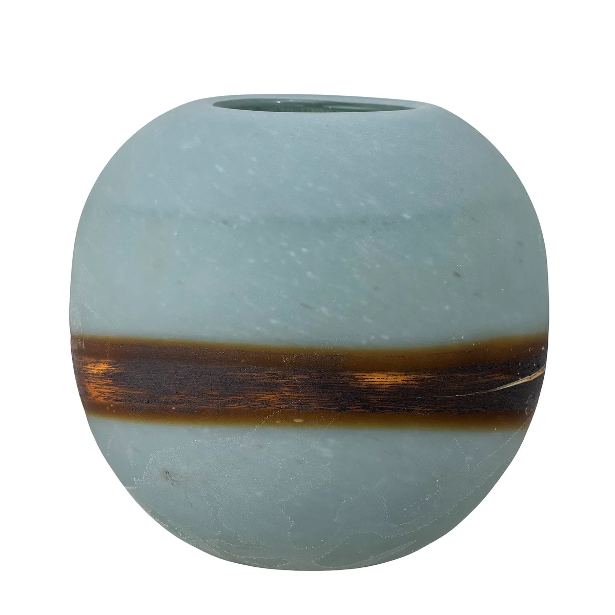 Melike Vase, Blå, Glas, D20xH18,5 cm van Bloomingville – productfoto