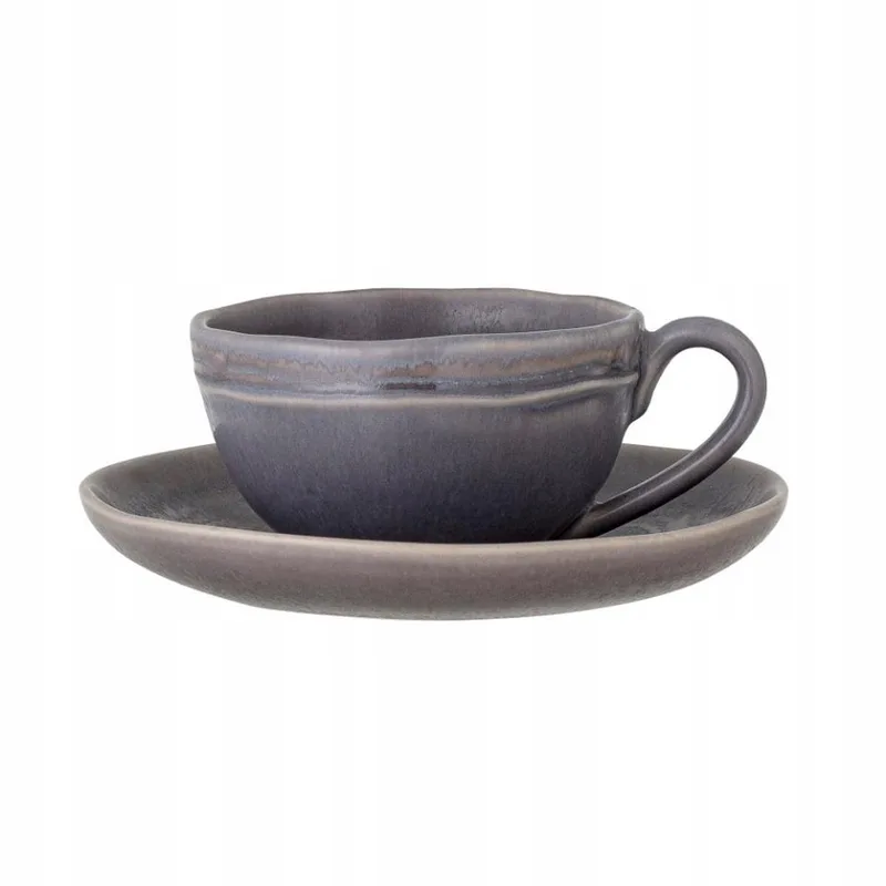 Merkloze Koffiefilter & Schotel Set - 2 stuks, 180ml van Bloomingville in Grijs – productfoto