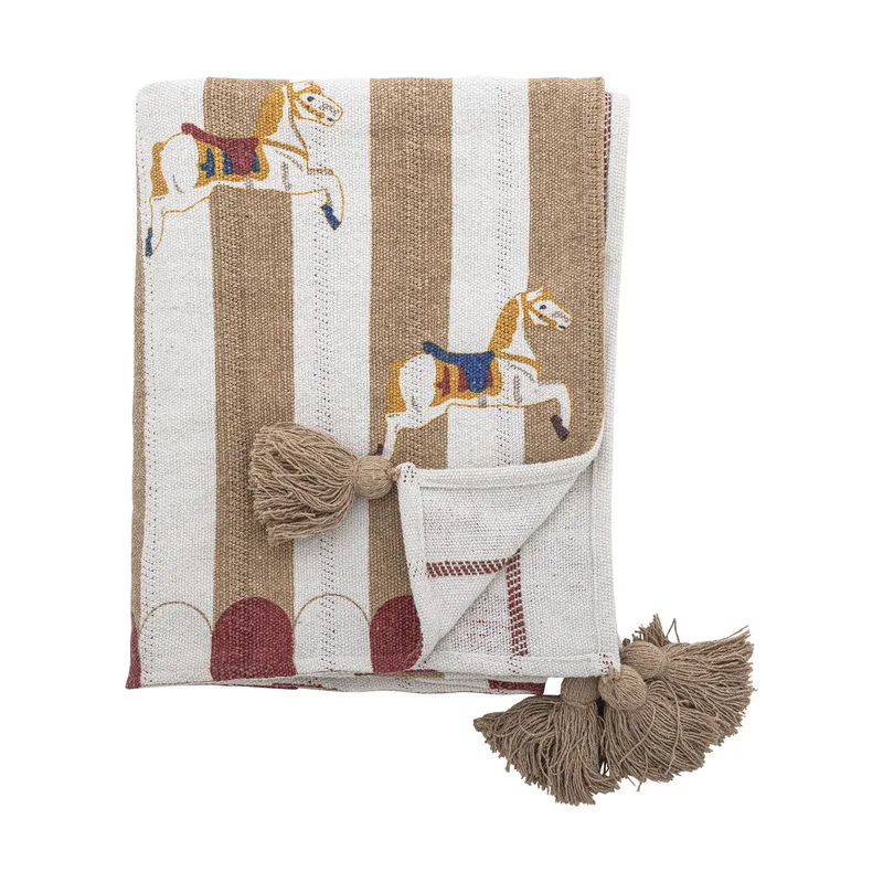 Merry-go-round Decke 130x160 cm Beige-rot von Bloomingville – Produktfoto