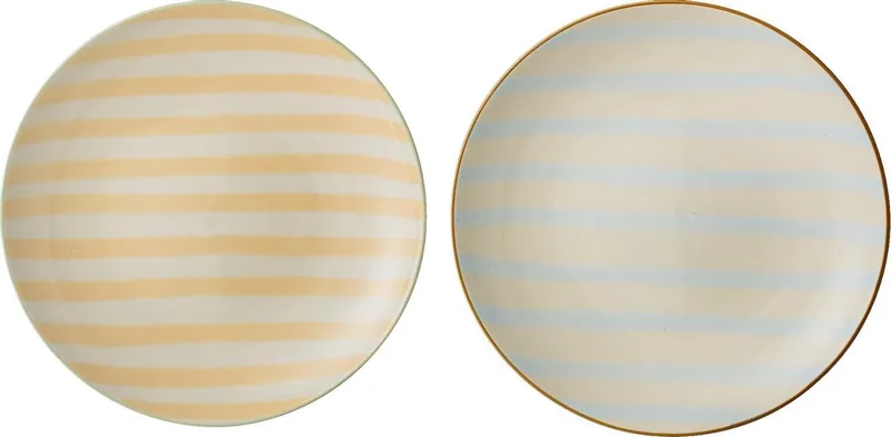 Miami Set van 2 Stenen Borden Ø 20 cm by Bloomingville in Multicolor – product photo
