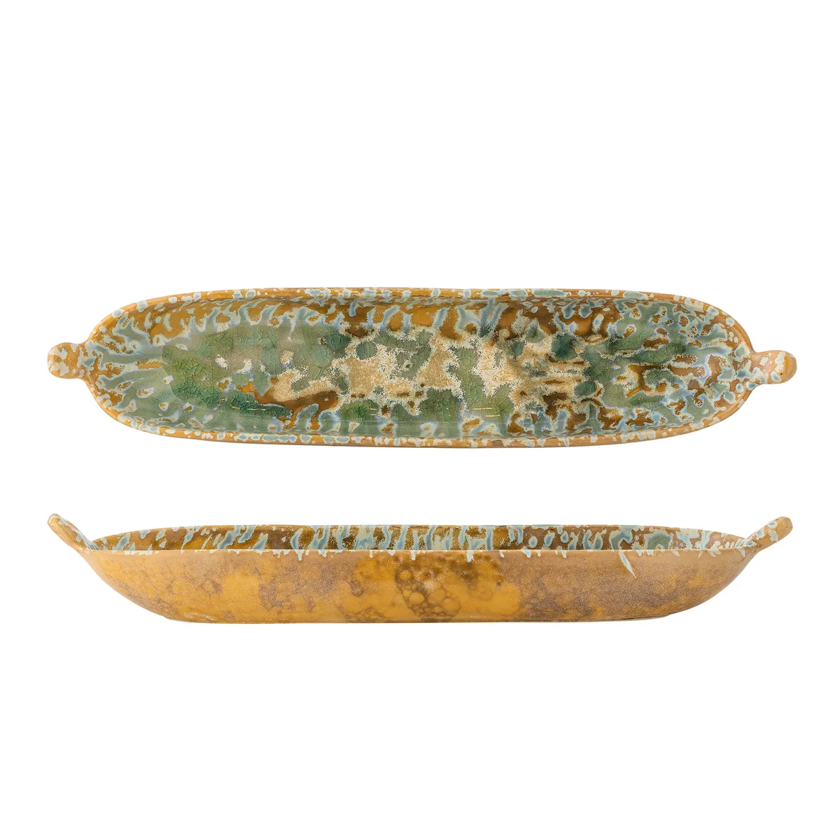 Milani Serveringsfad, Grøn, Stentøj, L34xH5xW7,5 cm de Bloomingville – photo du produit