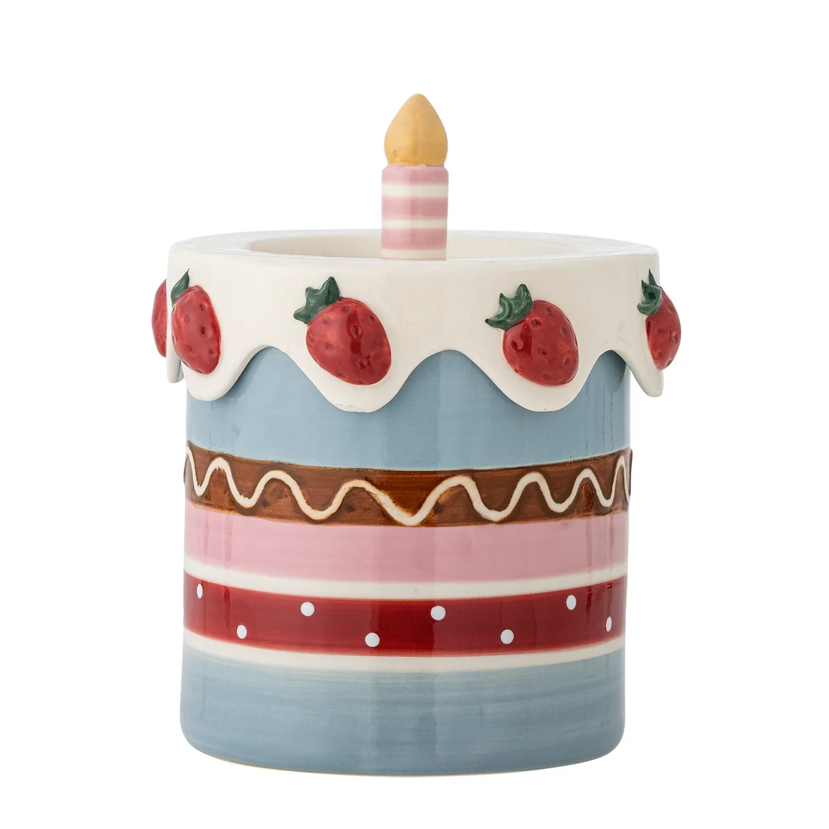 Milkya Krukke m/låg, Multifarvet, Stentøj, D14,5xH17,5 cm von Bloomingville – Produktfoto