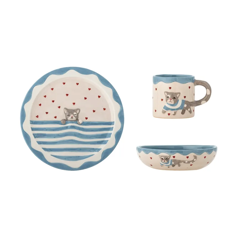 Mille Servierset Katzen, 3-teilig van Bloomingville – productfoto