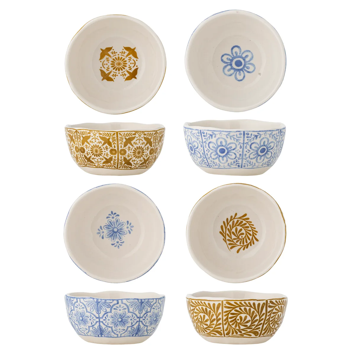 Milton Skål, Multifarvet, Stentøj, D10,5xH5 cm, Set of 4 de Bloomingville – photo du produit