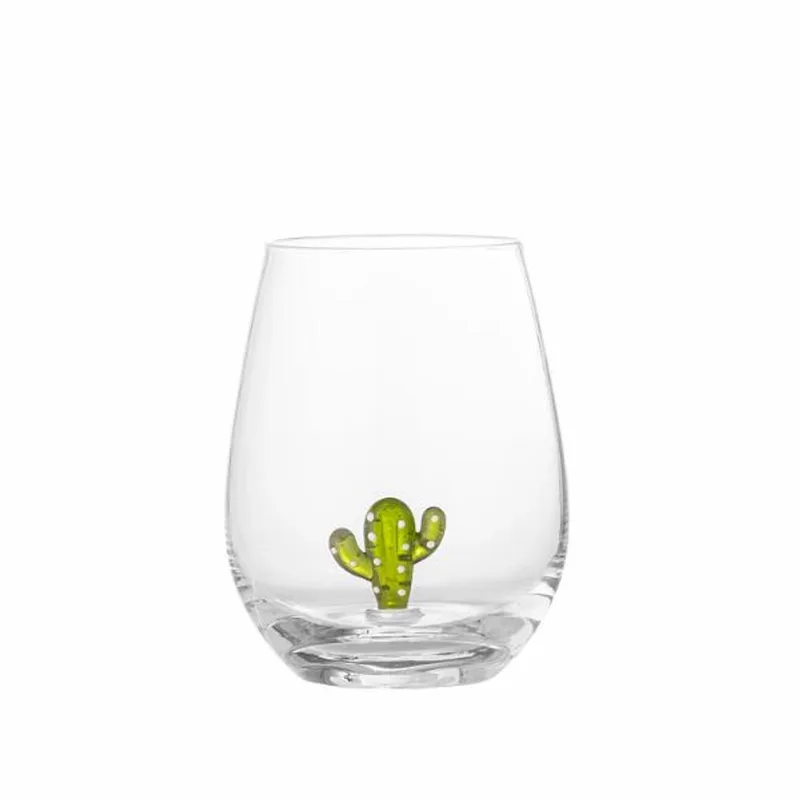 Misa Drinkglas met Cactus – mondgeblazen glas – 560 ml van Bloomingville in Transparant – productfoto