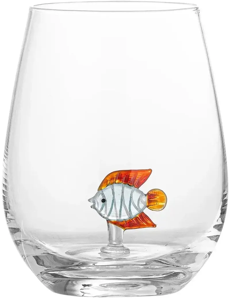 Misa Drinkglas met Vis – mondgeblazen glas – 560 ml van Bloomingville in [gid://shopify/Metaobject/307304464719,gid://shopify/Metaobject/320167379279] – productfoto