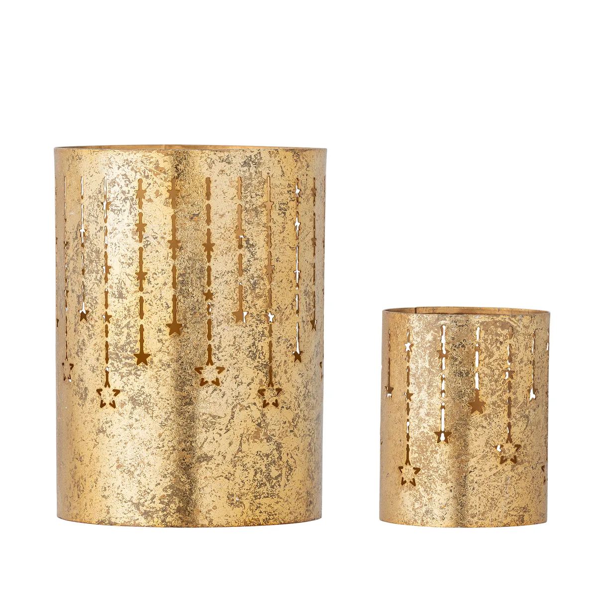 Mista Fyrfadsstage, Guld, Metal, D7,5xH10/D12,5xH17,5 cm, Set of 2 de Bloomingville – photo du produit