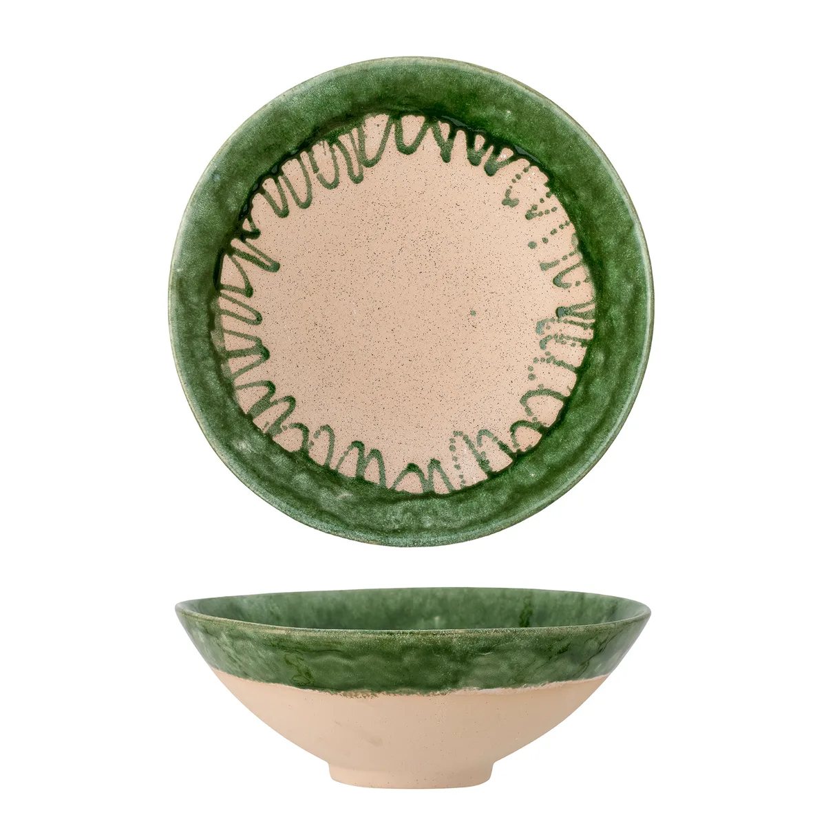 Moez Skål, Grøn, Stentøj, D30xH11 cm fra Bloomingville – produktbillede