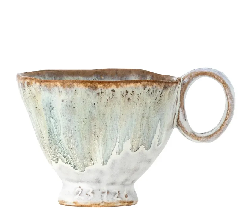 Mok aardewerk groen Imogen - 175ml by Bloomingville in Meerkleurig – product photo