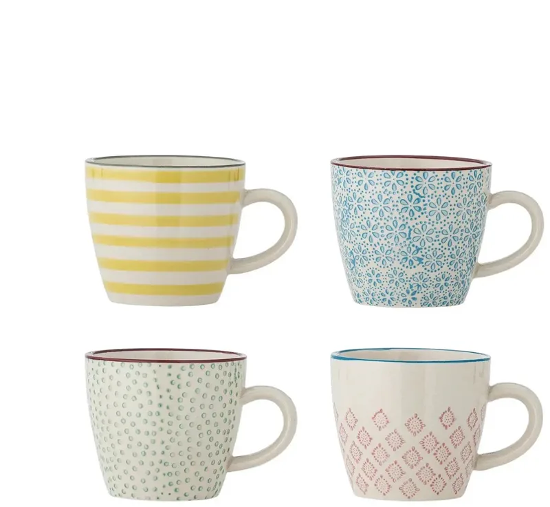 Mok aardewerk Patrizia - set van 4 van Bloomingville in Multi – productfoto