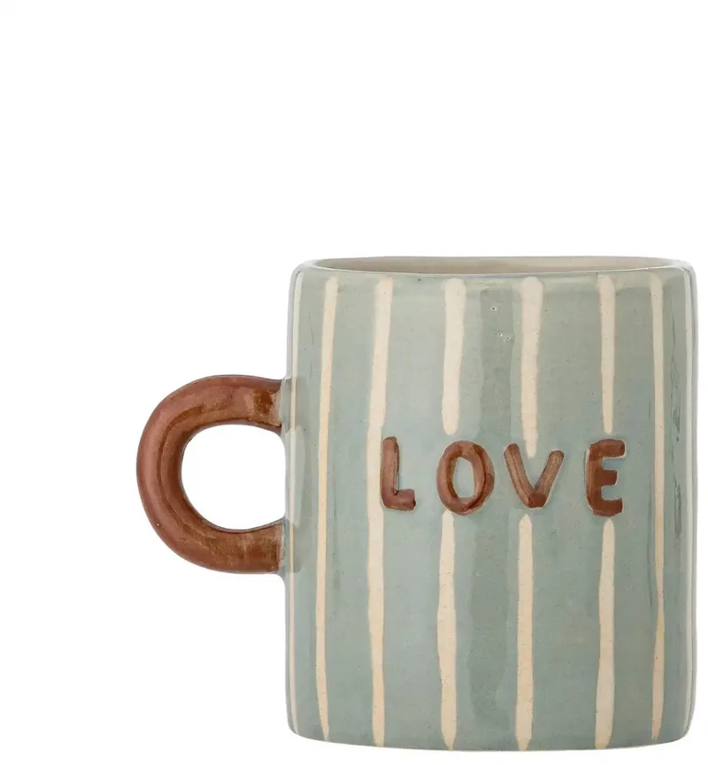Mok Cherish Mug Blue DAD van Bloomingville in [gid://shopify/Metaobject/303390916943] – productfoto