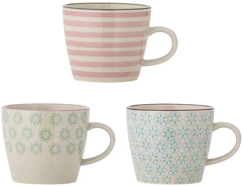 Mokkenset aardewerk Patrizia 3 stuks van Bloomingville in Beige – productfoto