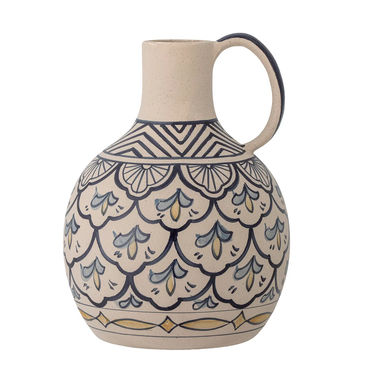 Nadya Vase, Blå, Stentøj, D20xH27 cm de Bloomingville – photo du produit