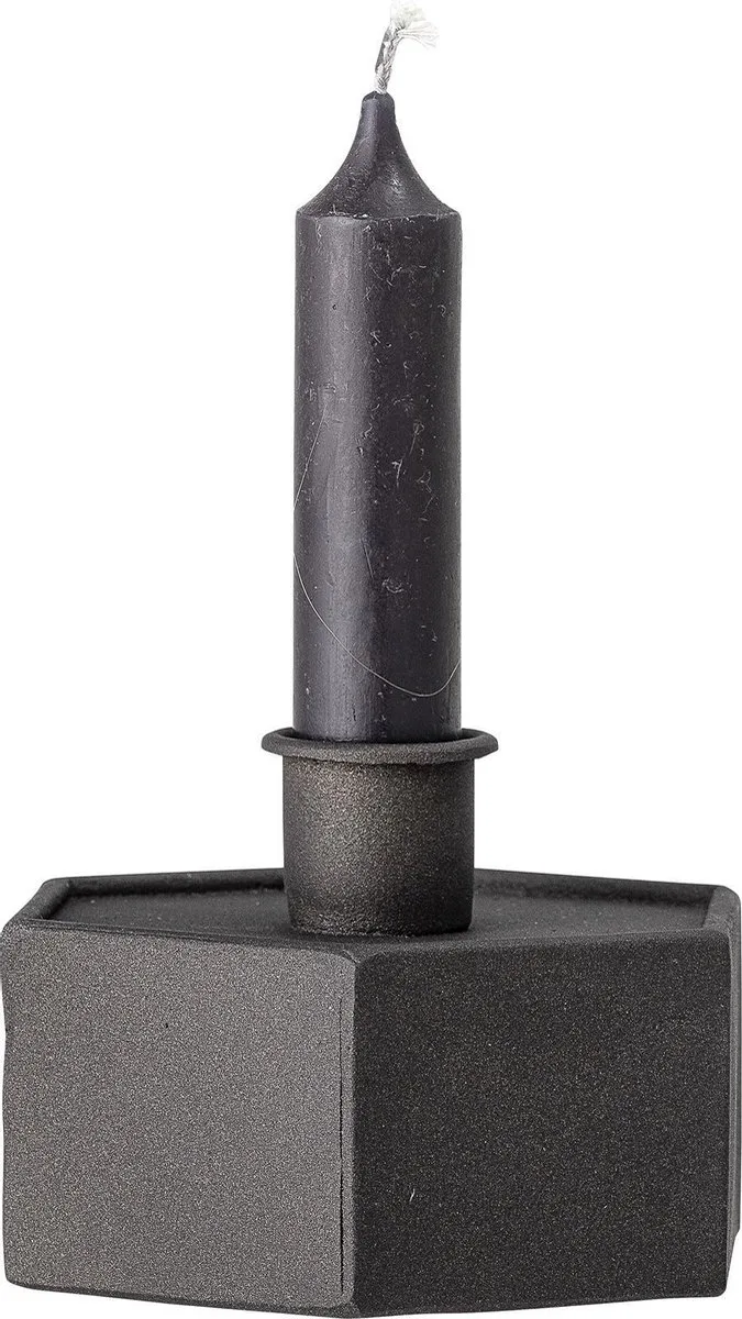 Nedal kandelaar zwart 9cm by Bloomingville in [gid://shopify/Metaobject/303110226255] – product photo