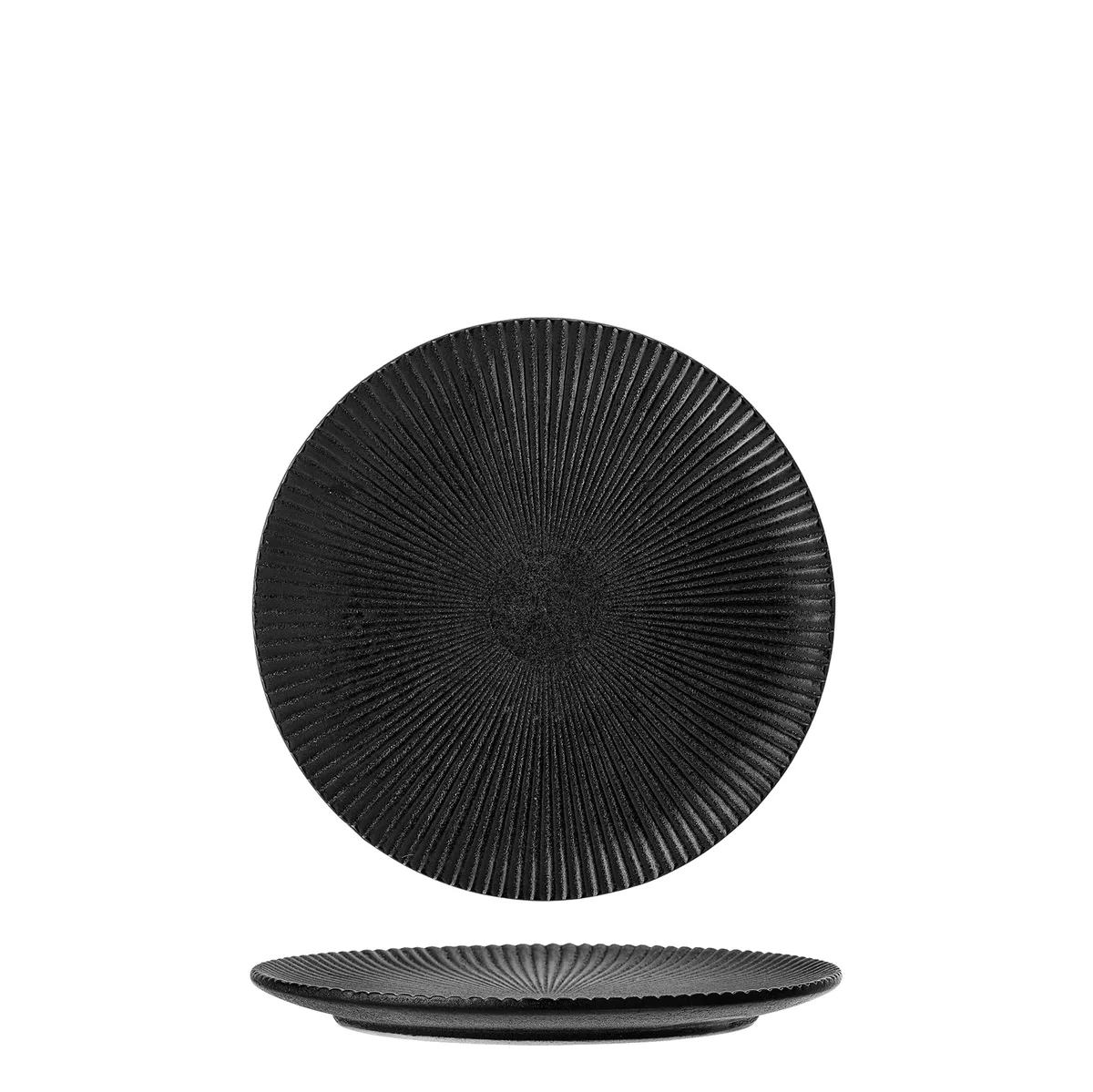 Neri Tallerken, Sort, Stentøj, D18xH2 cm de Bloomingville – photo du produit