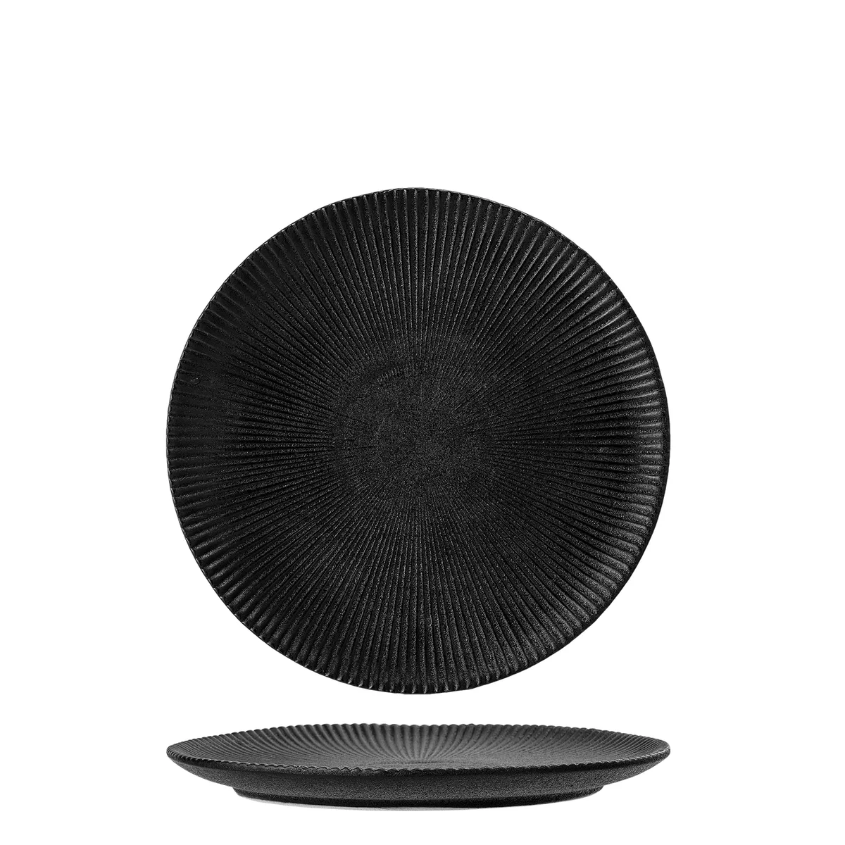 Neri Tallerken, Sort, Stentøj, D23xH2 cm de Bloomingville – photo du produit