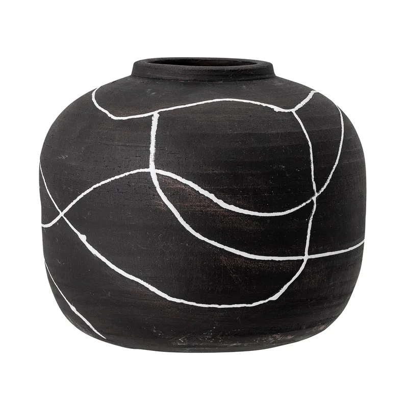 Niza Dekorative Vase, Schwarz und Terrakotta, Home Decor van Bloomingville – productfoto