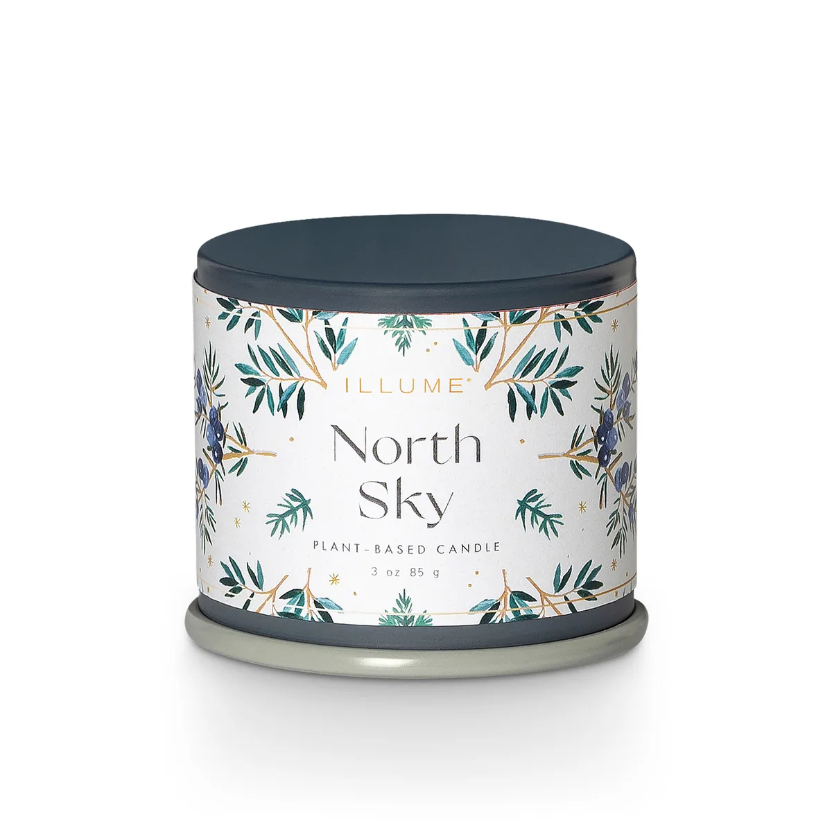 North Sky Demi Vanity Tin Duftlys, Blå,, 85 G. - 20 Hours - D6,5xH5,7 cm från Bloomingville – produktbild