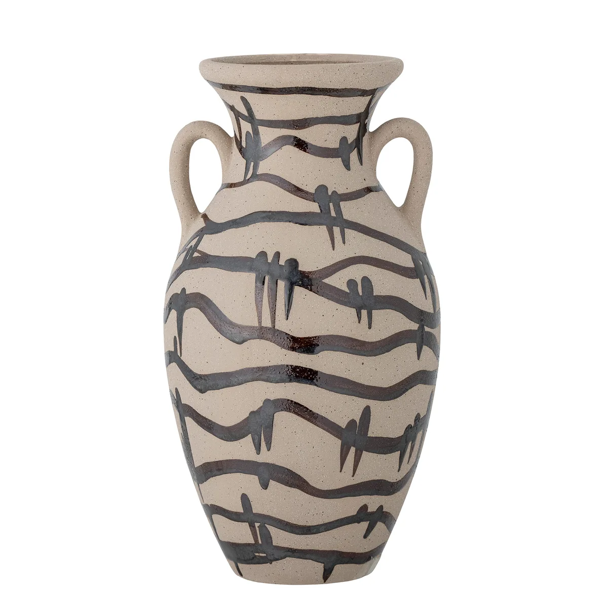 Ohana Vase, Sort, Stentøj, D16,5xH31 cm de Bloomingville – photo du produit