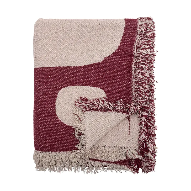 Olica Decke 130x160 cm Rot von Bloomingville – Produktfoto