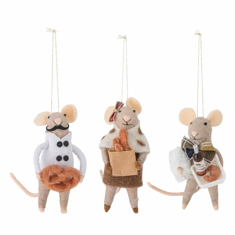 Ornament wol naturel Peo 12cm - set van 3 von Bloomingville in [gid://shopify/Metaobject/297300001103,gid://shopify/Metaobject/363996709199] – Produktfoto