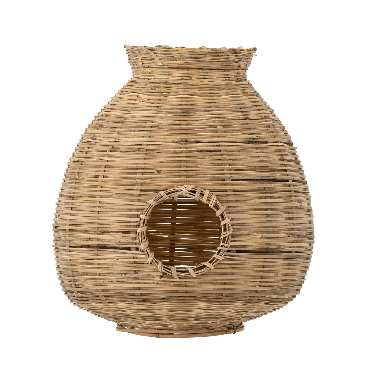 Ottine Lanterne m/Glas, Natur, Bambus, D25xH26 cm van Bloomingville – productfoto