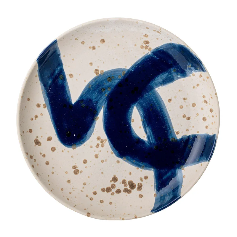 Ozcar Wanddekoration, Blau, Steingut, 5cm H, 30cm D de Bloomingville – photo du produit