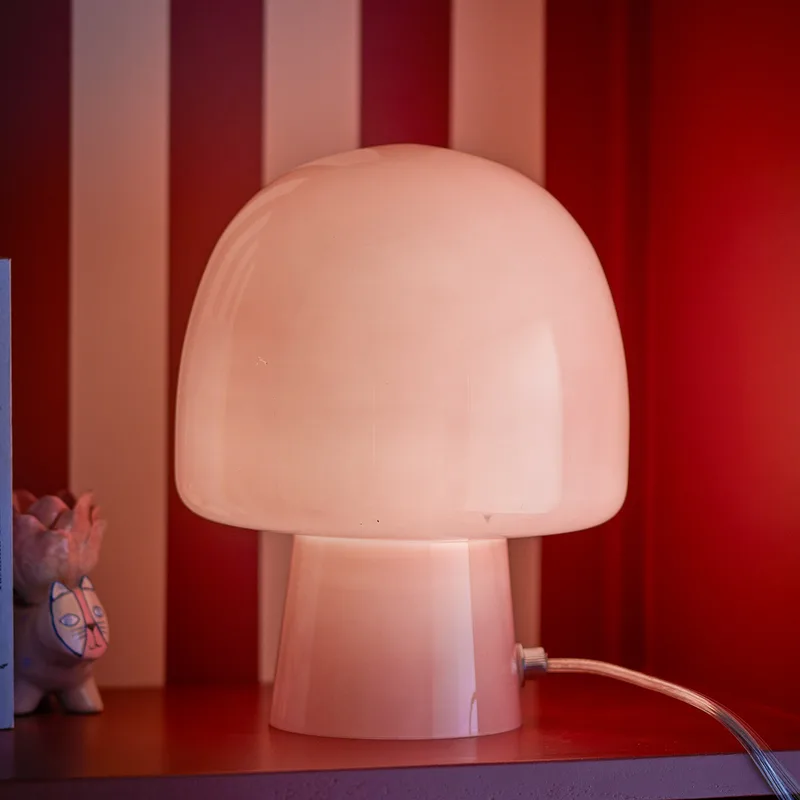 Paddy tafellamp, roze, glas, hoogte 26,5 cm - BLOOMINGVILLE - Woonkamer - Jong wonen - 1 lamp von Bloomingville – Produktfoto