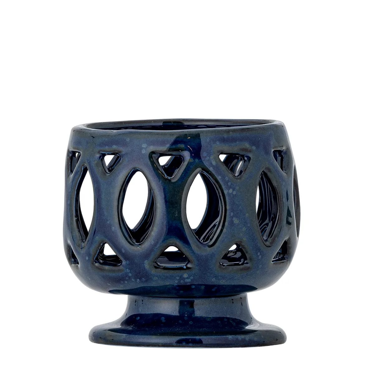 Patty Fyrfadsstage, Blå, Stentøj, D9xH8,5 cm de Bloomingville – photo du produit