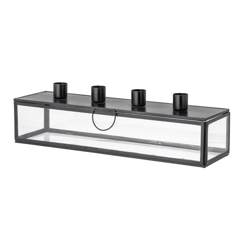 Pelo Adventskerzenhalter 34cm Schwarz-klar fra Bloomingville – produktbillede