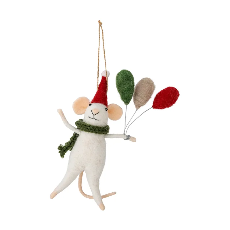 Peo Weihnachtsbaumschmuck Wolle Weiß by Bloomingville – product photo