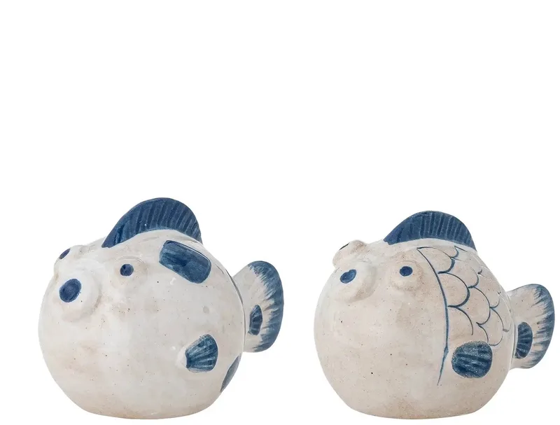 Peper- en zoutstel aardewerk blauw Fugu von Bloomingville in [gid://shopify/Metaobject/303390916943,gid://shopify/Metaobject/320167379279] – Produktfoto