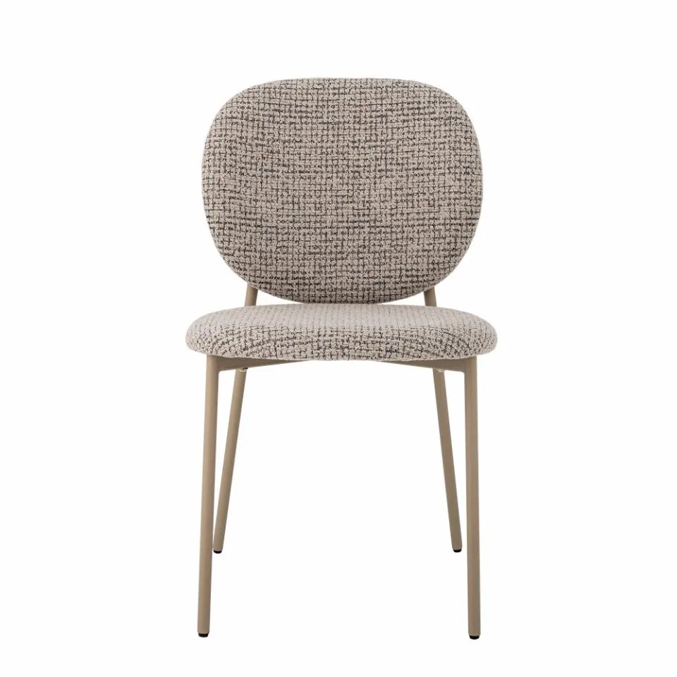 Stapelbarer Stuhl Percey - Grau - Chenille-Stoff von Bloomingville – Produktfoto