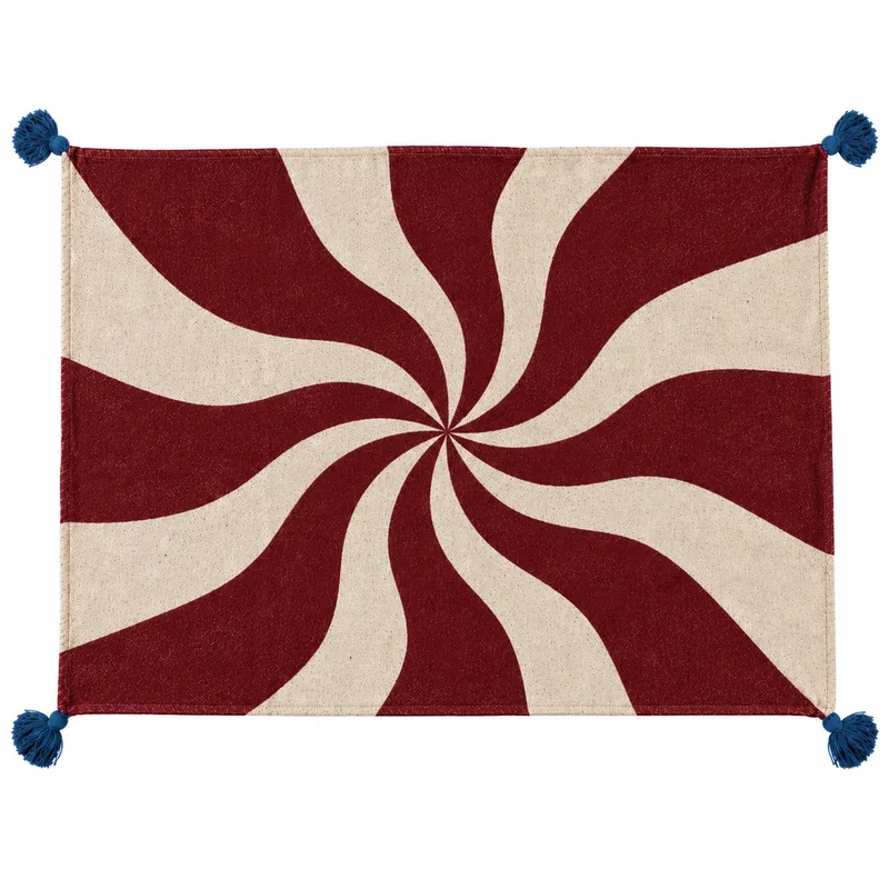 Plaid Cimmi - Beige - Gerecycled Katoen - 160x130cm by Bloomingville in Bordeaux – product photo