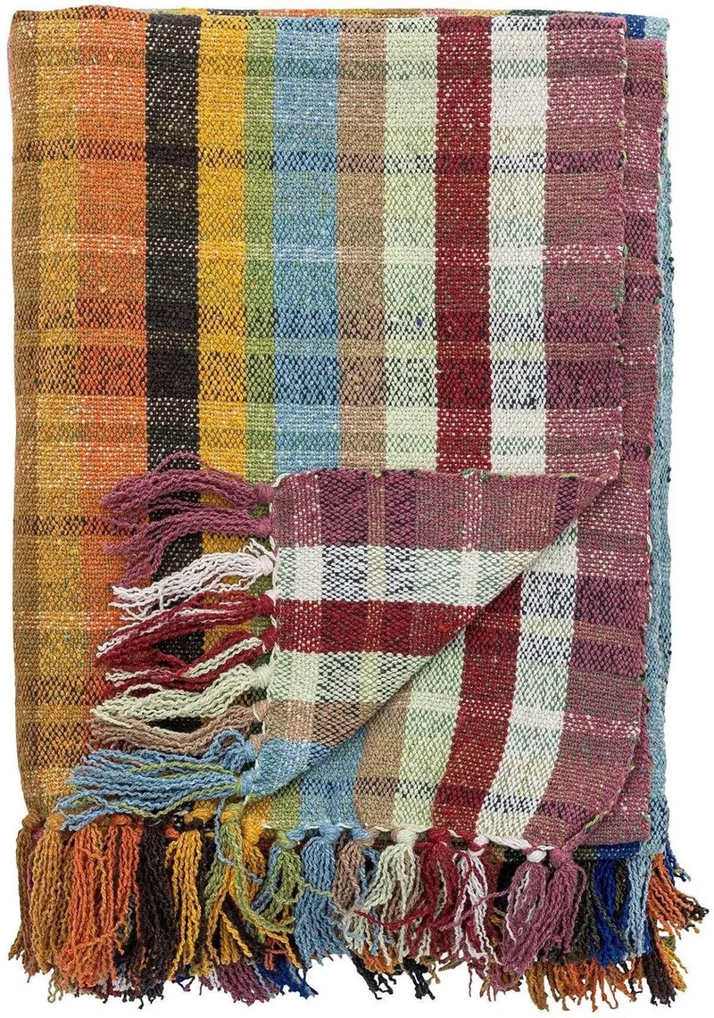 Plaid Elmy 160x130cm by Bloomingville in Oranje – product photo