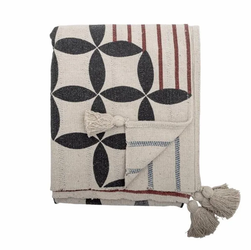 Plaid Forma - Gerecycled katoen - 160x130cm by Bloomingville in Wit – product photo