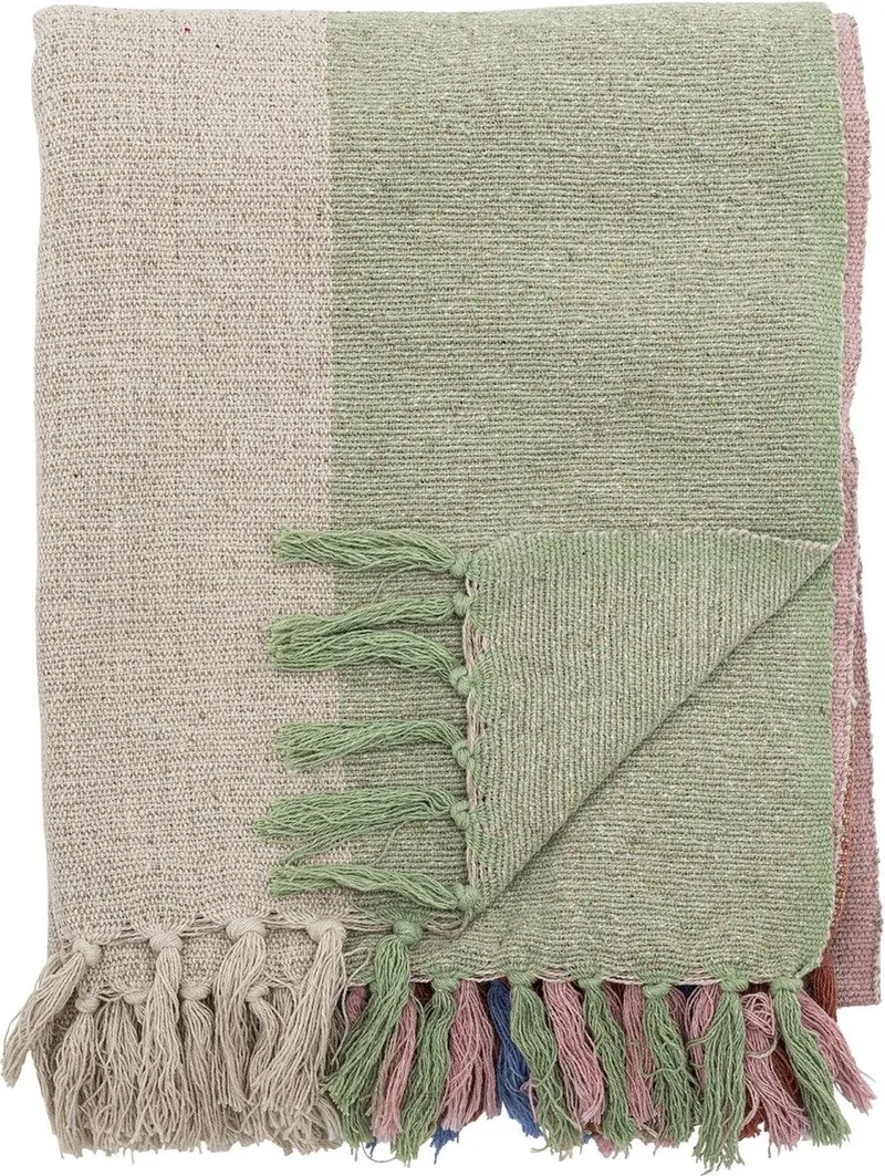 Plaid Kitta naturel 160x130cm by Bloomingville in Bruin – product photo