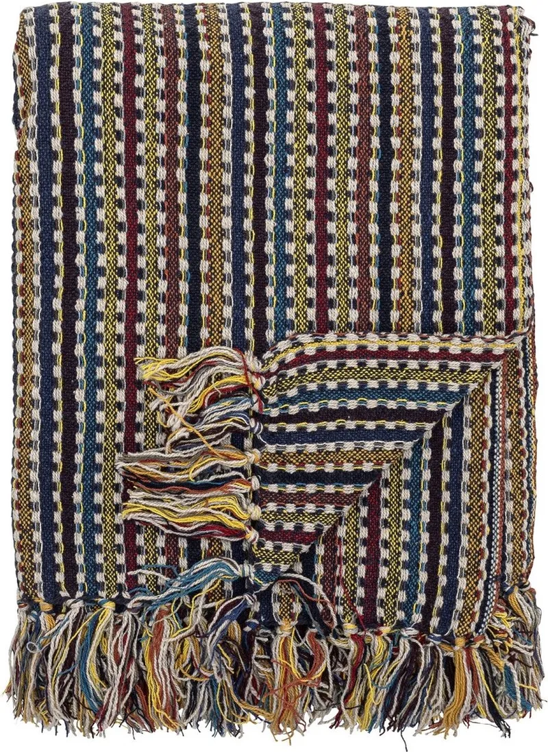 Plaid Lazzario blauw 160x130cm by Bloomingville in [gid://shopify/Metaobject/307231719759,gid://shopify/Metaobject/303390916943] – product photo