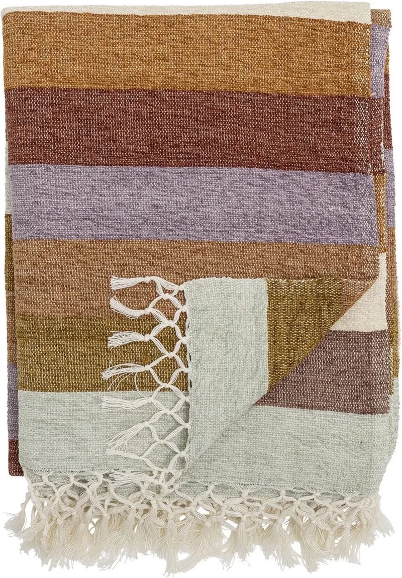 Plaid Lucilla paars 150x125cm by Bloomingville in [gid://shopify/Metaobject/307246104911] – product photo