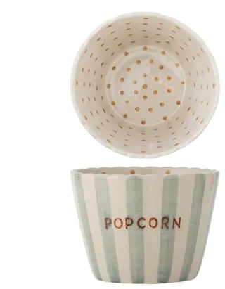 Popcornschaal Chip – gestreept – Ø 17,5 cm by Bloomingville – product photo 1 of 3