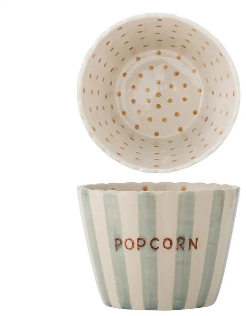 Popcornschaal Chip – gestreept – Ø 17,5 cm by Bloomingville – product photo 1 of 3
