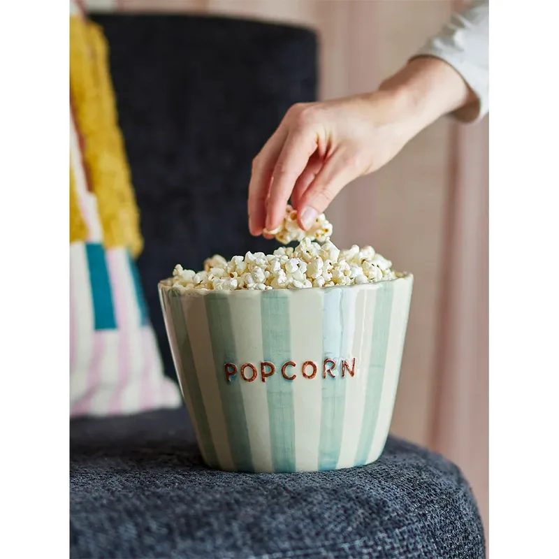 Popcornschaal Chip – gestreept – Ø 17,5 cm by Bloomingville – product photo 3 of 3